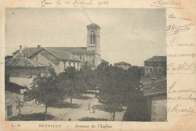 CPA FRANCE 38 " Heyrieux, Avenue de l'Eglise"