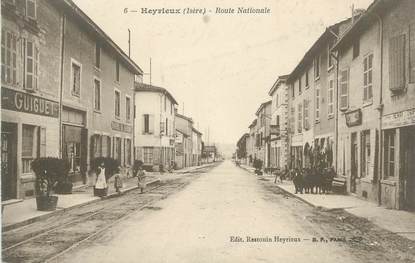 CPA FRANCE 38 " Heyrieux, Route Nationale"