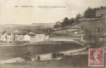 CPA FRANCE 38 " Diémoz, Villa Clopin et Château de Piellat"