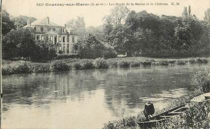CPA FRANCE 93 "Gournay sur Marne, les bords de la Marne et le chateau"