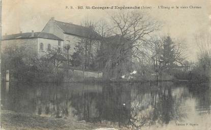 CPA FRANCE 38 " St Georges d'Espéranche, L'étang et le vieux château"