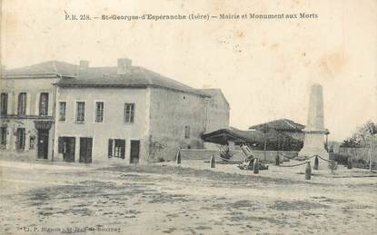 CPA FRANCE 38 " St Georges d'Espéranche, Mairie et Monument aux morts"