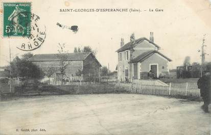 CPA FRANCE 38 " St Georges d'Espéranche, La gare"