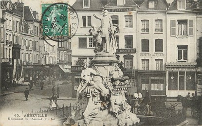 / CPA FRANCE 80 "Abbeville, monument de l'amiral Courbet"