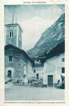 CPA FRANCE 73 " Pralognan la Vanoise, L'église et le monument aux morts"