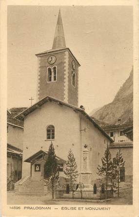 CPA FRANCE 73 " Pralognan , L'église et le monument aux morts"