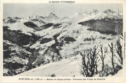 CPA FRANCE 73 " St Bon, Panorama des pistes de descente"