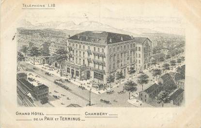 CPA FRANCE 73 " Chambéry, Grand Hôtel de la Paix et Terminus"