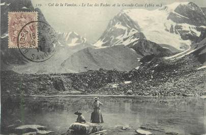 CPA FRANCE 73 " Col de la Vanoise, Le lac des Vaches et la Grande Casse" / ALPINISME
