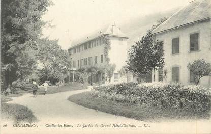 CPA FRANCE 73 "Challes les Eaux, Le jardin du Grand Hôtel Château"
