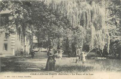 CPA FRANCE 73 "Challes les Eaux, Le parc et le lac"