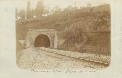 CARTE PHOTO FRANCE 73 "Chamousset, Entrée du tunnel"