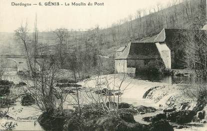 / CPA FRANCE 24 "Genis, le moulin du pont"