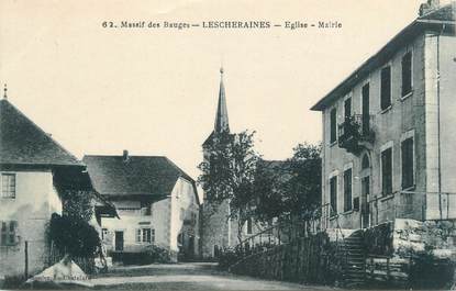 CPA FRANCE 73 " Lescheraines, Eglise et Mairie"