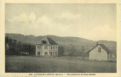 CPA FRANCE 73 " Attignat - Oncin, Vue générale et le Plan Rosset"