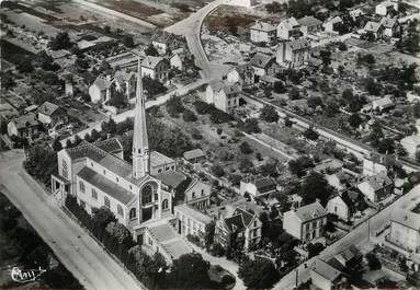 / CPSM FRANCE 89 "Migennes, vue aérienne de l'église"
