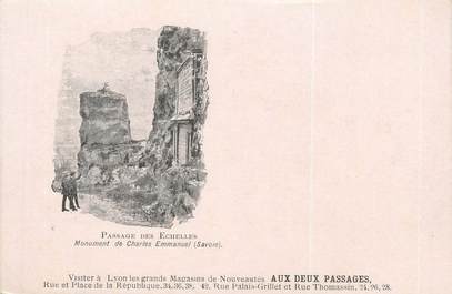 CPA FRANCE 73 " Les Echelles, Le monument de Charles Emmanuel"