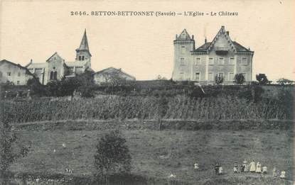 CPA FRANCE 73 "Betton Bettonet, L'église et le château"