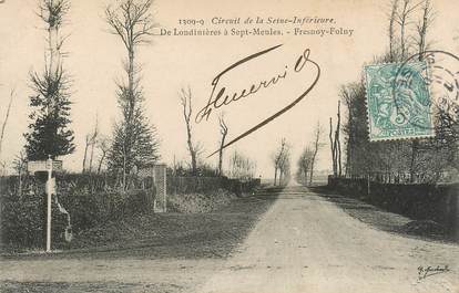 CPA FRANCE 76 "Fresnoy Folny " / CIRCUIT DE LA SEINE INFÉRIEURE  / COURSE AUTOMOBILE