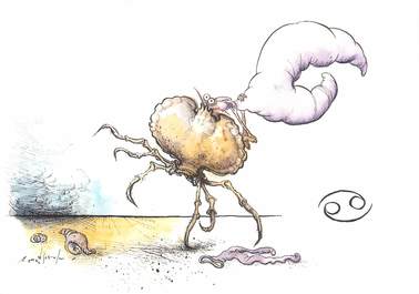 CPSM ASTROLOGIE ZODIAQUE "Cancer"' / RONALD SEARLE