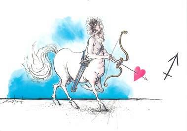 CPSM ASTROLOGIE ZODIAQUE "Sagittaire" / RONALD SEARLE