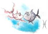 Theme CPSM ASTROLOGIE ZODIAQUE "Poissons" / RONALD SEARLE