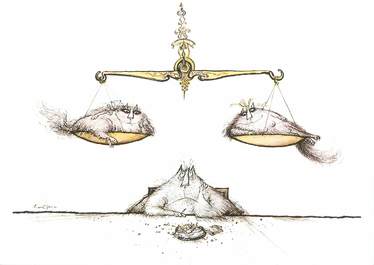 CPSM ASTROLOGIE ZODIAQUE "Balance" / RONALD SEARLE