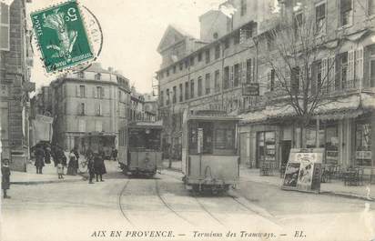 CPA FRANCE 13 " Aix en Provence, Terminus des tramways"