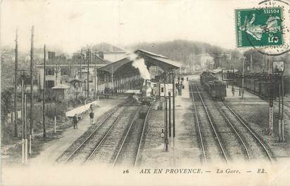 CPA FRANCE 13 " Aix en Provence, La gare"