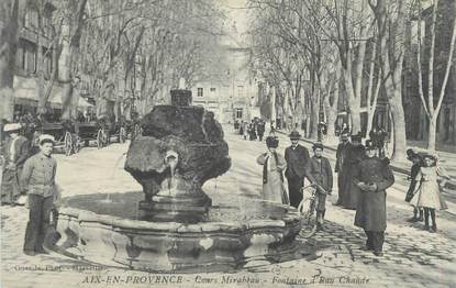 CPA FRANCE 13 " Aix en Provence, Cours Mirabeau, Fontaine d'eau chaude"