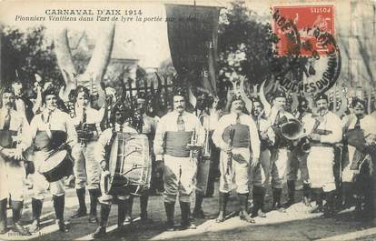 CPA FRANCE 13 " Aix en Provence, Pionniers Vénitiens dans l'art de lyre la portée sur le dos" / CARNAVAL