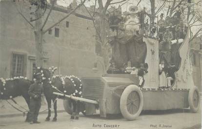 CARTE PHOTO FRANCE 13 " Aix en Provence, Auto Concert" / CARNAVAL