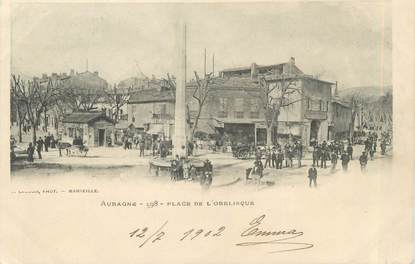 CPA FRANCE 13 " Aubagne, Place de l'Obélisque"