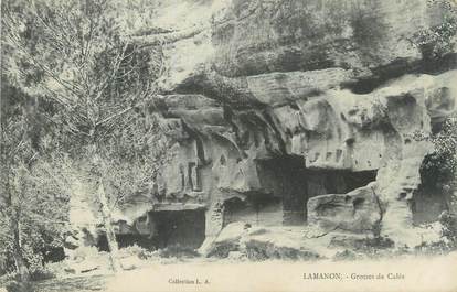 CPA FRANCE 13 " Lamanon, Les grottes de Calès"