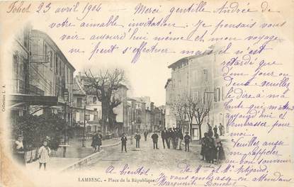 CPA FRANCE 13 " Lambesc, Place de la République"