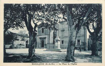 CPA FRANCE 13 " Maillanne, La place de l'église"