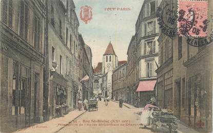 CPA FRANCE 75020 "Paris, Rue Saint Blaise"