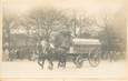 CARTE PHOTO FRANCE 75010 "Paris, Attelage laiterie en Gros, Faubourg du Temple"