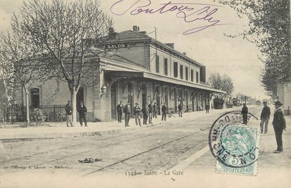 / CPA FRANCE 13 "Salon, la gare"