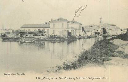 CPA FRANCE 13 " Martigues, Les Ecoles et le Canal Saint Sébastien"