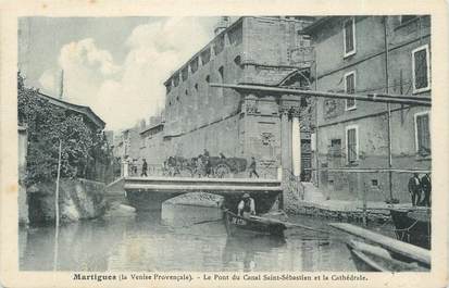 CPA FRANCE 13 " Martigues, Le pont du Canal St Sébastien et la Cathédrale"