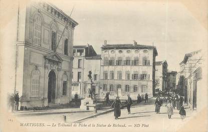 CPA FRANCE 13 " Martigues, Le Tribunal de Pêche et la Statue de Richaud"