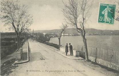 CPA FRANCE 13 " Martigues, Vue générale prise de la Route de Marseille"