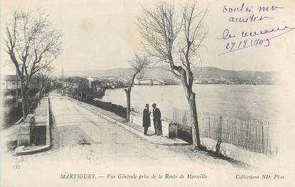 CPA FRANCE 13 " Martigues, Vue générale prise de la Route de Marseille"