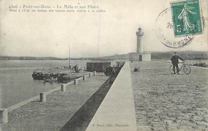 CPA FRANCE 13 " Port de Bouc, Le Môle et son Phare"