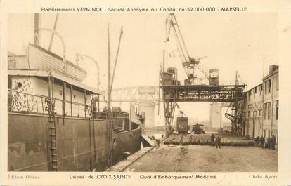 CPA FRANCE 13 " Port de Bouc, Usines de Ste Croix, Quai d'embarquement maritime"