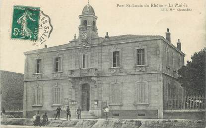 CPA FRANCE 13 " Port St Louis du Rhône, La Mairie" /CACHET AMBULANT PERLE