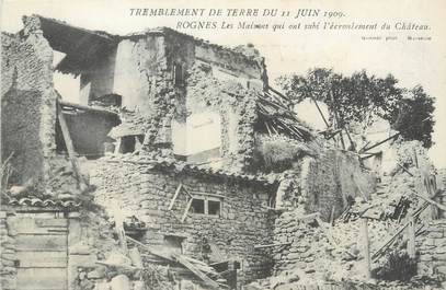 CPA FRANCE 13 " Rognes, Les maisons détruites après le tremblement de terre du 11 juin 1909"