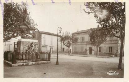 CPSM FRANCE 13 " Rognonas, La Mairie et le Monument aux Morts"