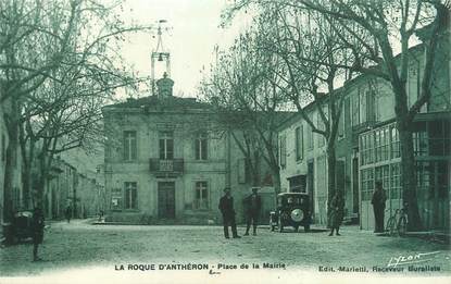 CPA FRANCE 13 " La Roque d'Anthéron, Place de la Mairie"